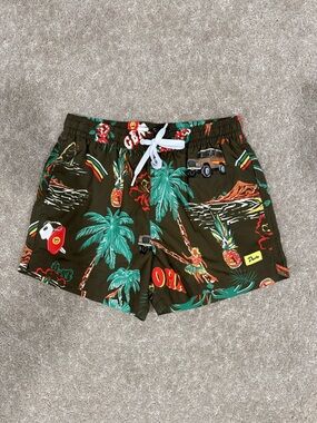 Men's Duvin PALM SWIM SHORT - BROWN
